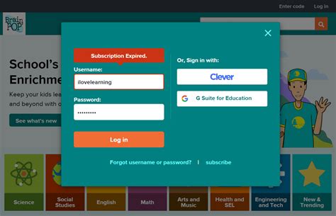 brainpop login.